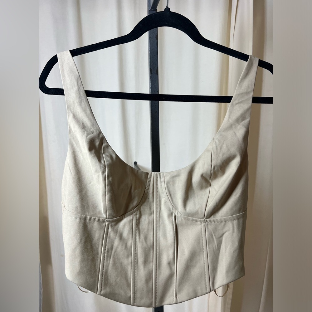 Le Lis Corset Top Khaki NWT Sz Large
